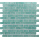Aquamarine Natural, 3/4" x 1-5/8" - Glass Tile