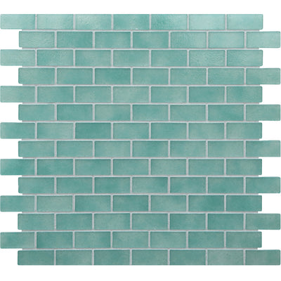 Aquamarine Natural, 3/4" x 1-5/8" Glass Pool Tile | Murrine Mosaics