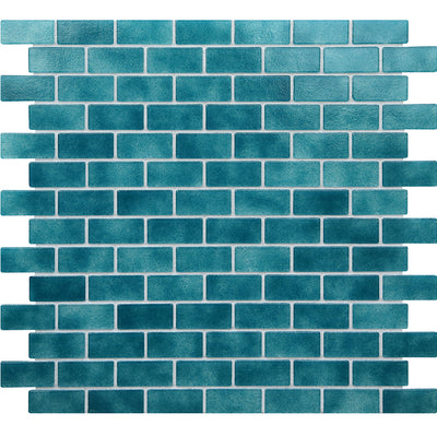 Turquoise Natural, 3/4" x 1-5/8" Glass Pool Tile | Murrine Mosaics