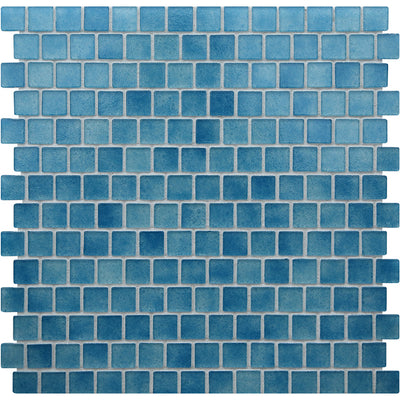 Carnelian Blue Natural, 3/4" x 3/4" Glass Pool Tile | Murrine Mosaics