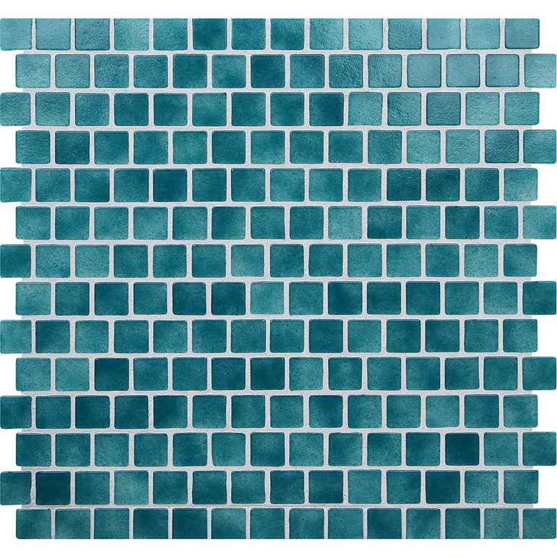 Turquoise Natural, 3/4" x 3/4" Glass Pool Tile | Murrine Mosaics