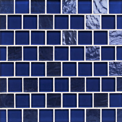 Marina Mixed, 1-1/2" x 1-1/2" Glass Pool Tile | Murrine Mosaics