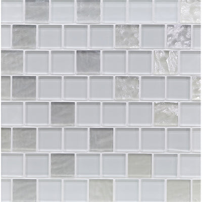 Mist Mixed, 1-1/2" x 1-1/2" Glass Pool Tile | Murrine Mosaics