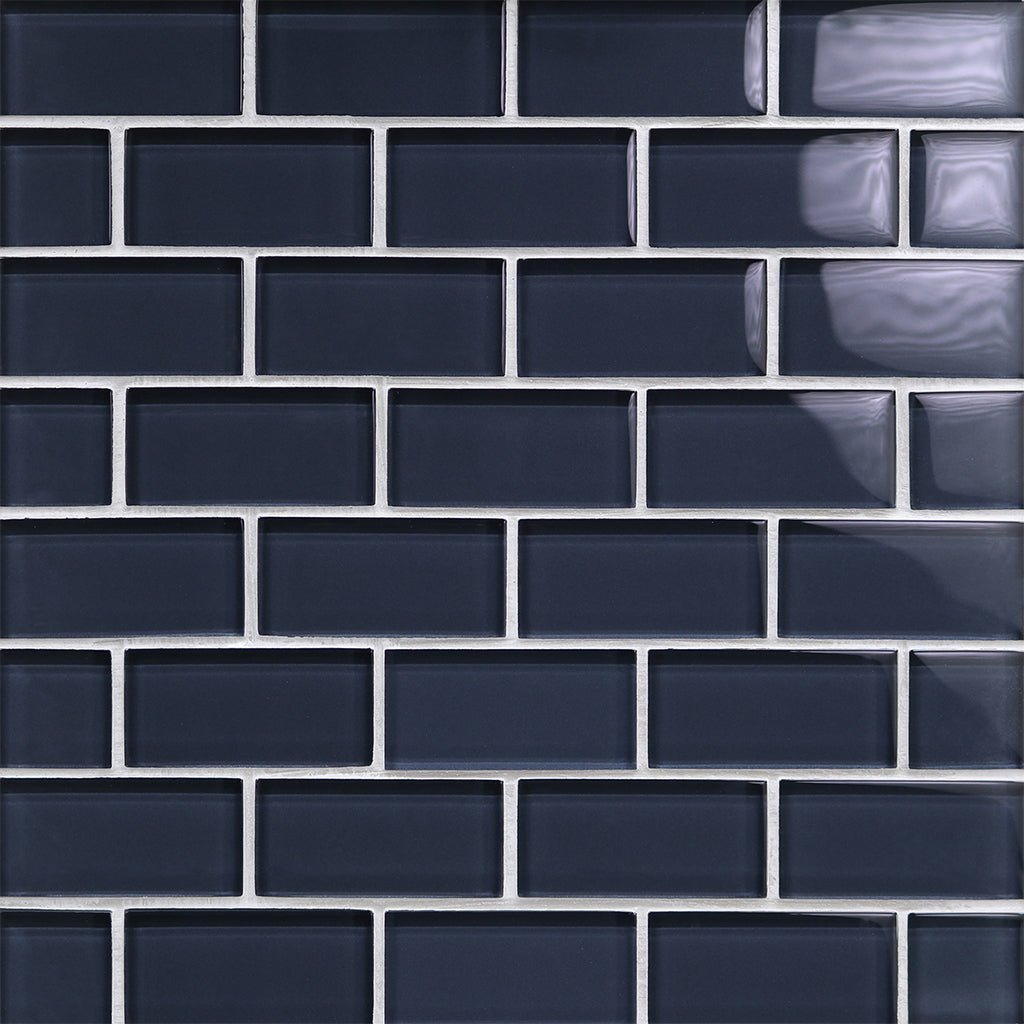 Blue Stream Natural, 1-1/2" x 3" Mosaic Tile | Glass Pool Tile 