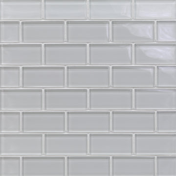 Mist Natural, 1-1/2" x 3" Glass Pool Tile | Murrine Mosaics