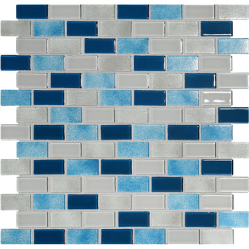 Big Sky Natural, 3/4" x 1-5/8" Glass Pool Tile | Murrine Mosaics