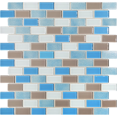 Hamptons Natural, 3/4" x 1-5/8" Glass Pool Tile | Murrine Mosaics