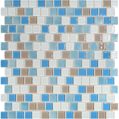 Hamptons Natural, 3/4" x 3/4" Glass Pool Tile | Murrine Mosaics