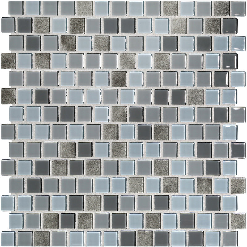 Oyster Natural, 3/4" x 3/4" Glass Pool Tile | Murrine Mosaics