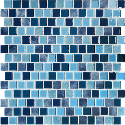 Ultramarine Natural, 3/4" x 3/4" Glass Pool Tile | Murrine Mosaics