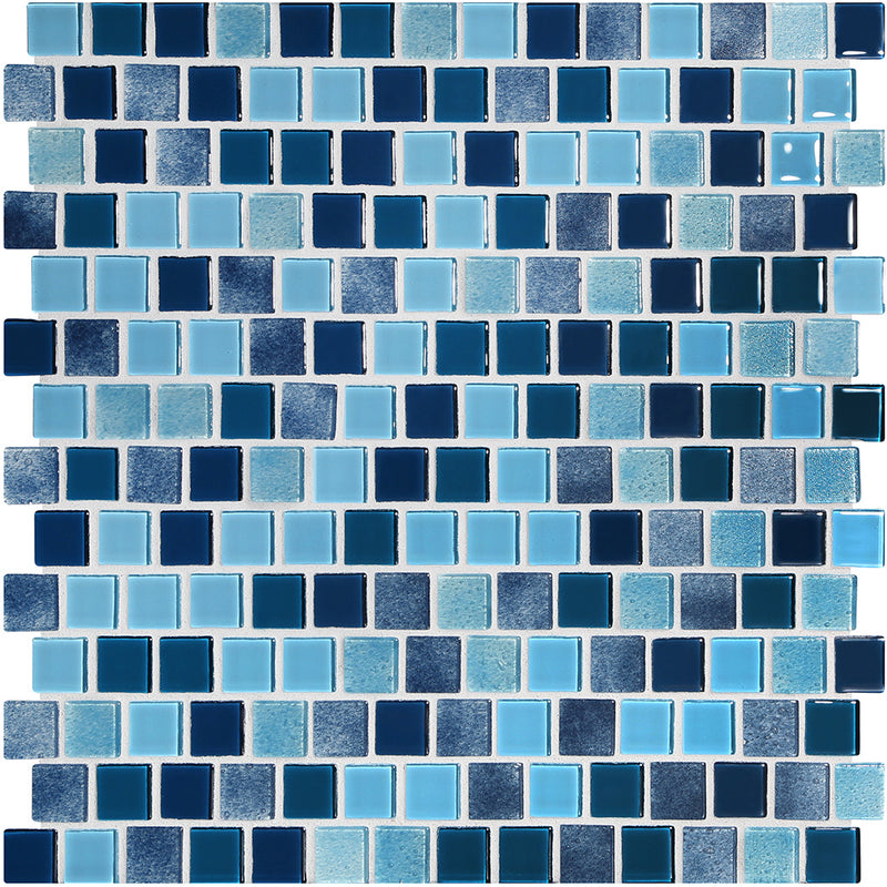 Ultramarine Natural, 3/4" x 3/4" Glass Pool Tile | Murrine Mosaics