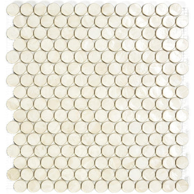 Chestnut 1 Barrels, 6/8" Glass Penny Round Tile by SICIS