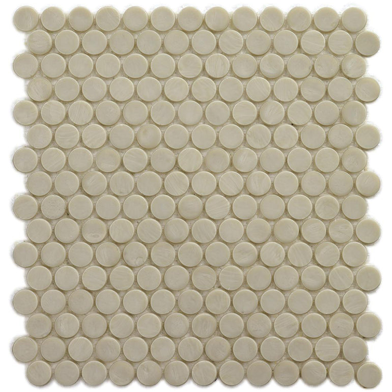 Sand Barrels, 6/8" Glass Penny Round Mosaic | Pool Tile by SICIS