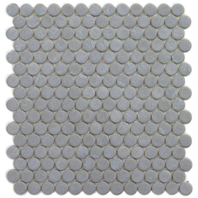 Slate Barrels, 6/8" Glass Penny Round Mosaic | Pool Tile by SICIS