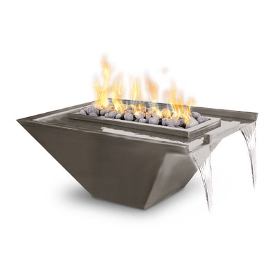 Nile 36" Fire and Water Bowl, Powder Coated Metal | The Outdoor Plus-Pewter