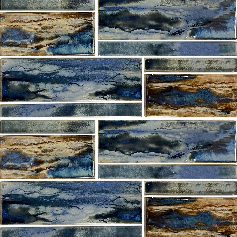 Aqua Terra, Mixed Mosaic Tile | Fujiwa Porcelain Pool Tile