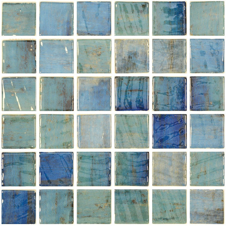 ONIVANGFORESTBL2 - Aquatica Forest Blue, 2" x 2" - Glass Tile