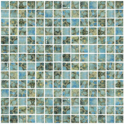 Rodas, 1" x 1" Mosaic Tile | ONIVANGRODAS1 | Aquatica Glass Pool Tile