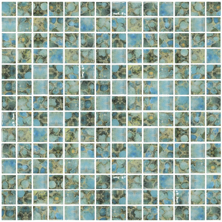 Rodas, 1" x 1" Mosaic Tile | ONIVANGRODAS1 | Aquatica Glass Pool Tile