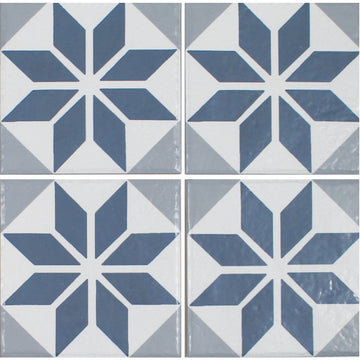 Azul 6" x 6" Patterned Tile | OSEANCIAZUL6A | Porcelain Pool Tile