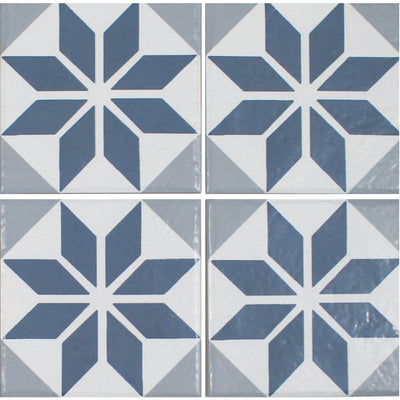 Azul 6" x 6" Patterned Tile | OSEANCIAZUL6A | Porcelain Pool Tile