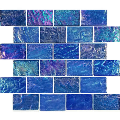 Light Blue Blend, 2" x 3" | GC64872B12 | Mosaic Glass Tile