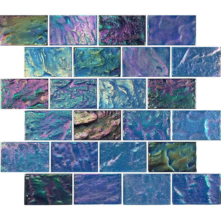 Dark Blue Blend, 2" x 3" | GC64872B13 | Glass Subway Tile