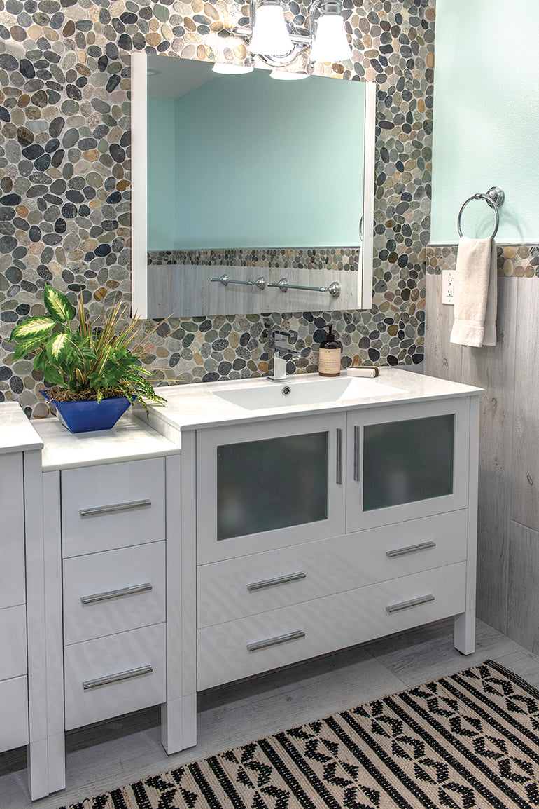 Stone Mosaics - Olive Mix - Shaved Pebble Tile