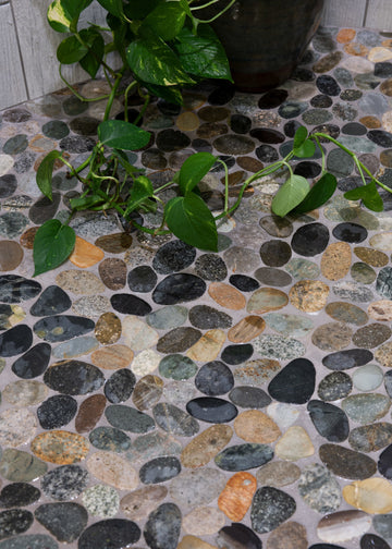 Stone Mosaics - Olive Mix - Shaved Pebble Tile