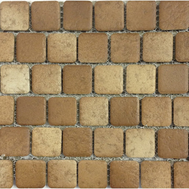 PAD-172 - Brown, 1" x 1" - Porcelain Pool Tile - Fujiwa