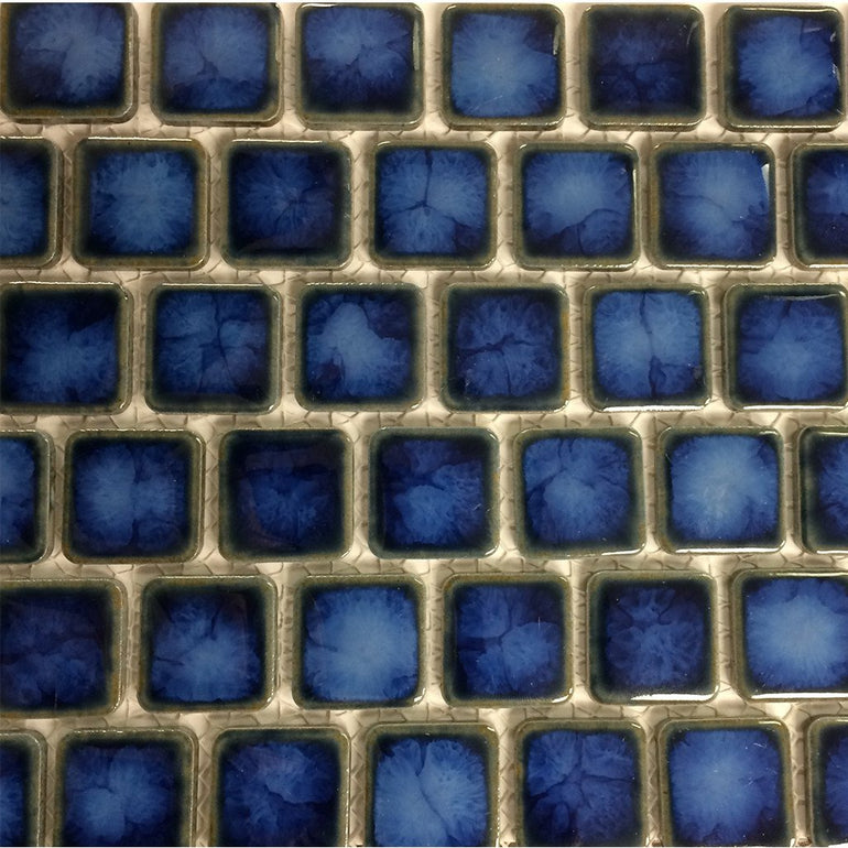 PEB-111 - Marble Blue, 1" x 1" - Porcelain Pool Tile - Fujiwa