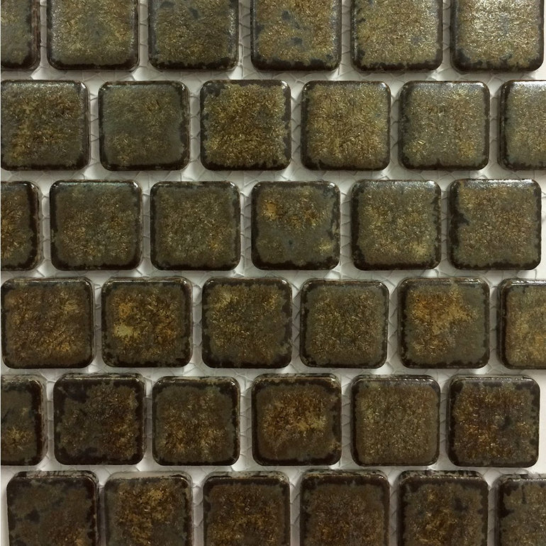 PEB-167 - Bronze, 1" x 1" - Porcelain Pool Tile - Fujiwa