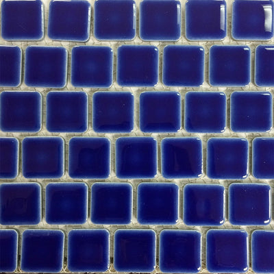 PEB-193 - Cobalt Blue, 1" x 1" - Porcelain Pool Tile - Fujiwa