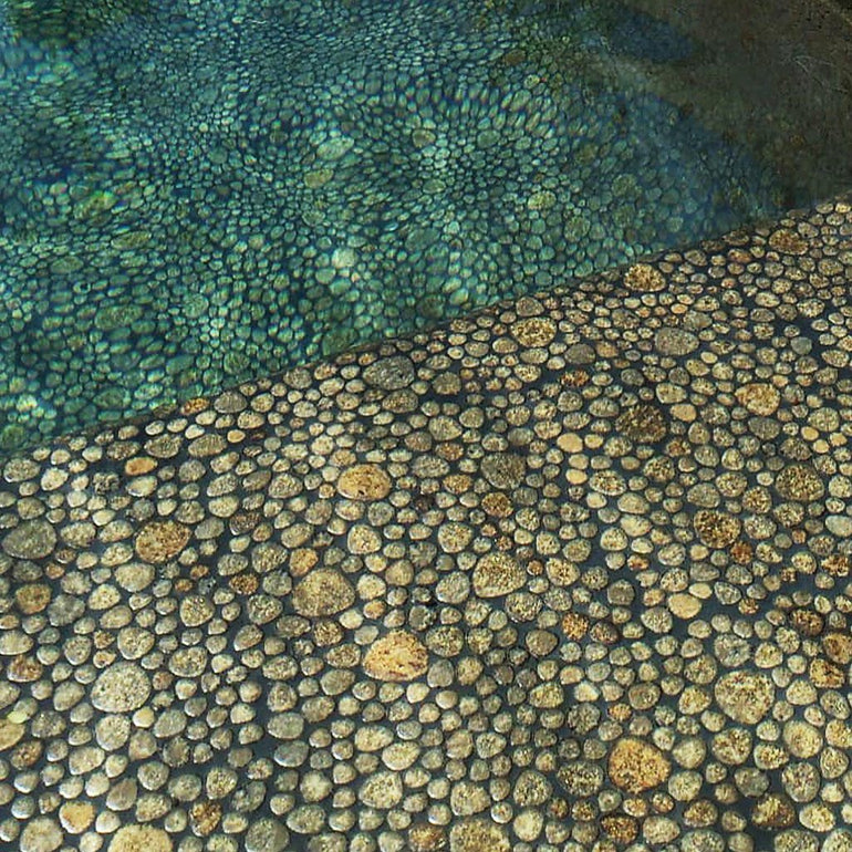Bronze, Mixed | PEBBLE-90 | Fujiwa Porcelain Pool Tile