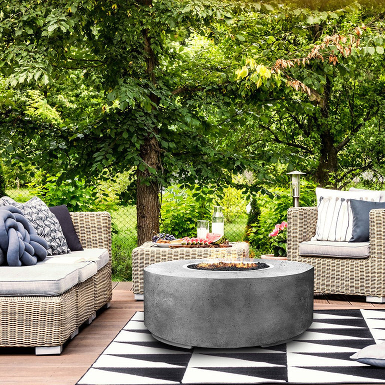 Prism Hardscapes Rotondo Fire Bowl | Outdoor Gas Fire Pit – AquaBlu Mosaics