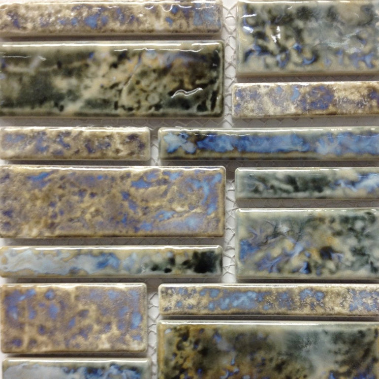 PILOS-406 - Satin Pearl, Random Block - Porcelain Pool Tile - Fujiwa