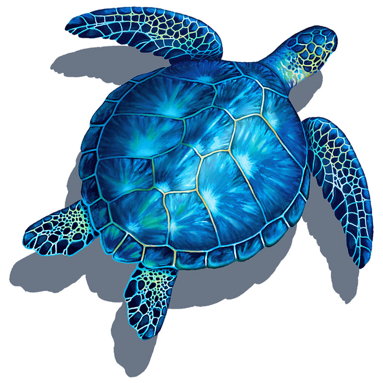 PORC-BL83-24/SH Blue Sea Turtle w/ shadow