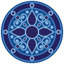 Blue Medallion - Pool Mosaic