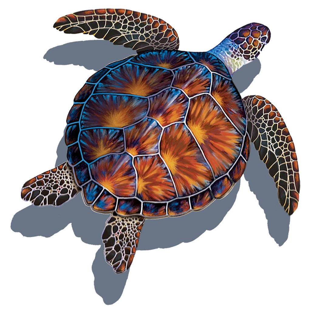 PORC-BT10-10/SH Brown Turtle w/Shadow Custom Mosaics