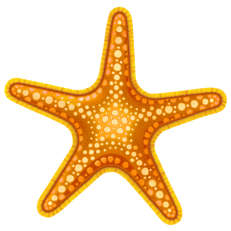PORC-OY106-7	Orange and Yellow Starfish	| Custom Mosaics Pool Mosaic