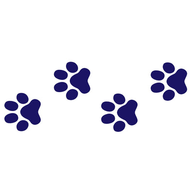 PORC-PP117S	Paw Prints Step Markers (Set of 4)	| Custom Mosaics Pool Mosaic