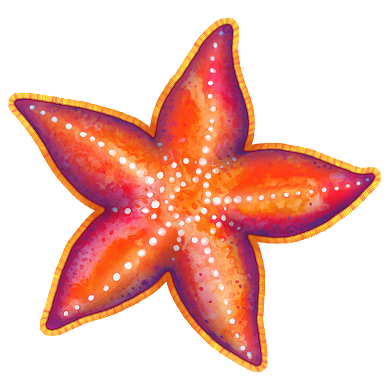 PORC-RS102-6	Red Starfish	| Custom Mosaics Pool Mosaic