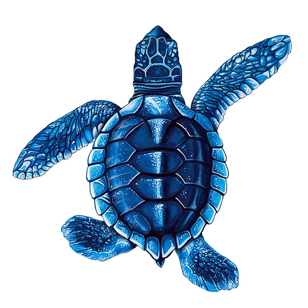 Baby Turtle B - Blue | PORC-ST21B-BL | Pool Mosaic – AquaBlu Mosaics