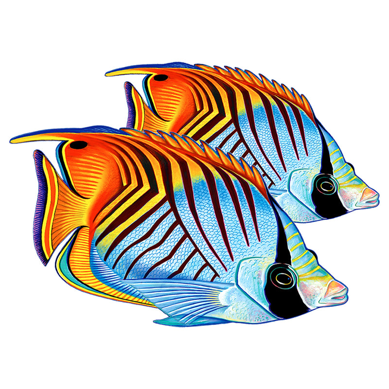 PORC-TF25D-9 - Threadfin Butterflyfish (Double) - Pool Mosaic