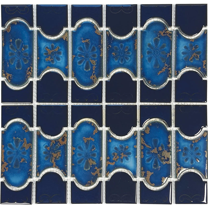 POWPLBUE2440SPT Aquatica Cobalt with Terra, 6" x 6" - Porcelain Pool Tile