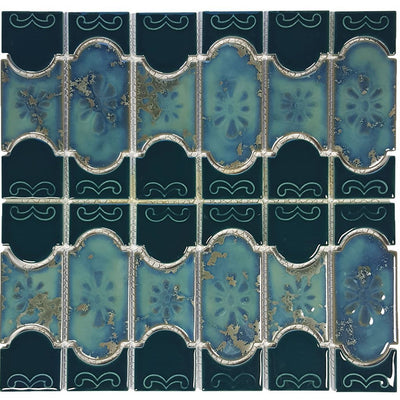 POWPLBUE37PT Aquatica Teal Green, 6" 6" - Porcelain Pool Tile