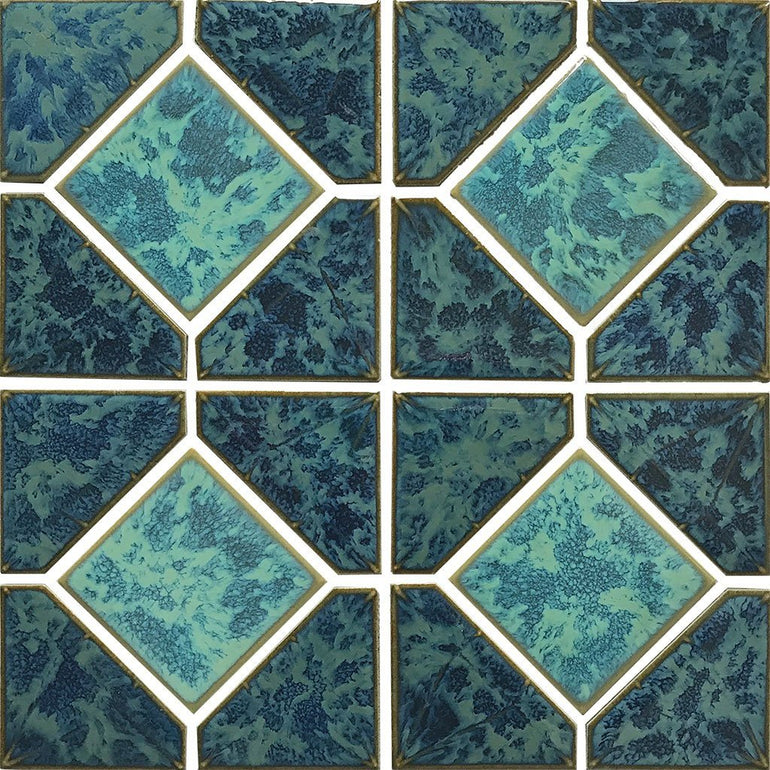 POWPLDR334SPT Aquatica Gulf Blue Akron, 6" x 6" - Porcelain Pool Tile