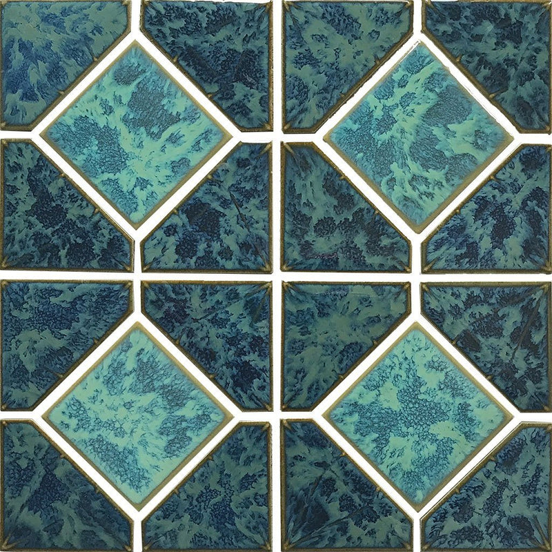 POWPLDR334SPT Aquatica Gulf Blue Akron, 6" x 6" - Porcelain Pool Tile