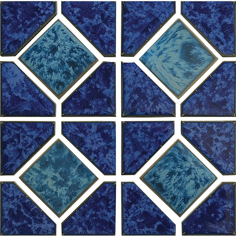 POWPLDR641SPT Aquatica Pacific Blue Akron, 6" x 6" - Porcelain Pool Tile