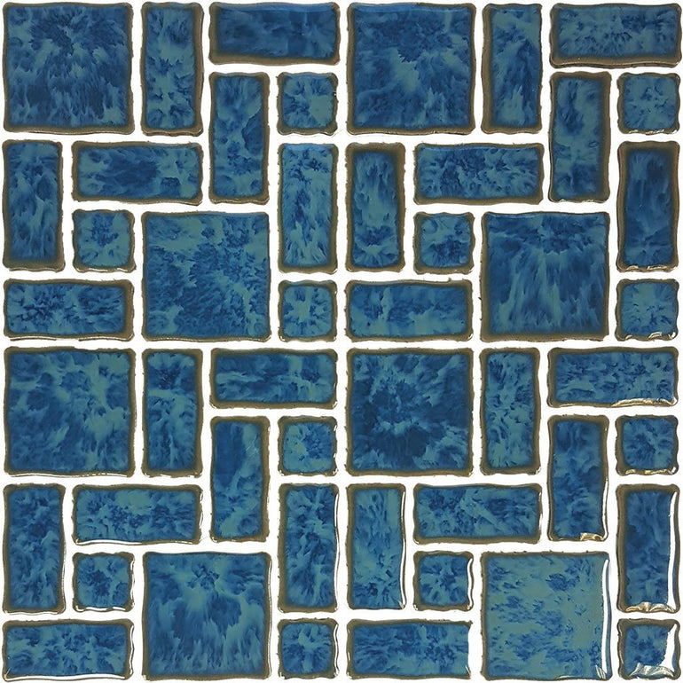 POWPLTMR343PT Aquatica Atlantic Green, Mixed Mosaic - Porcelain Pool Tile